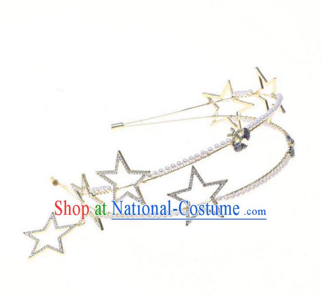 Chinese Traditional Bride Hair Jewelry Accessories Wedding Baroque Retro Crystal Hair Clasp for Women