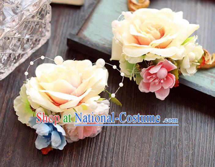 Chinese Traditional Bride Hair Accessories Wedding White Peony Flower Hair Stick for Women