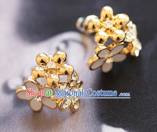 Chinese Traditional Bride Jewelry Accessories Earrings Princess Wedding Flowers Eardrop for Women