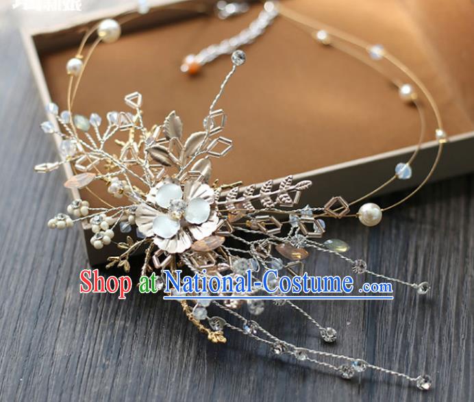 Chinese Traditional Bride Hair Accessories Baroque Wedding Pearls Hair Clasp for Women