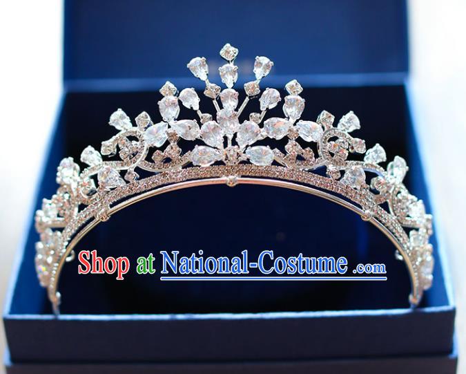 Chinese Traditional Wedding Hair Accessories Baroque Hair Clasp Bride Crystal Royal Crown for Women