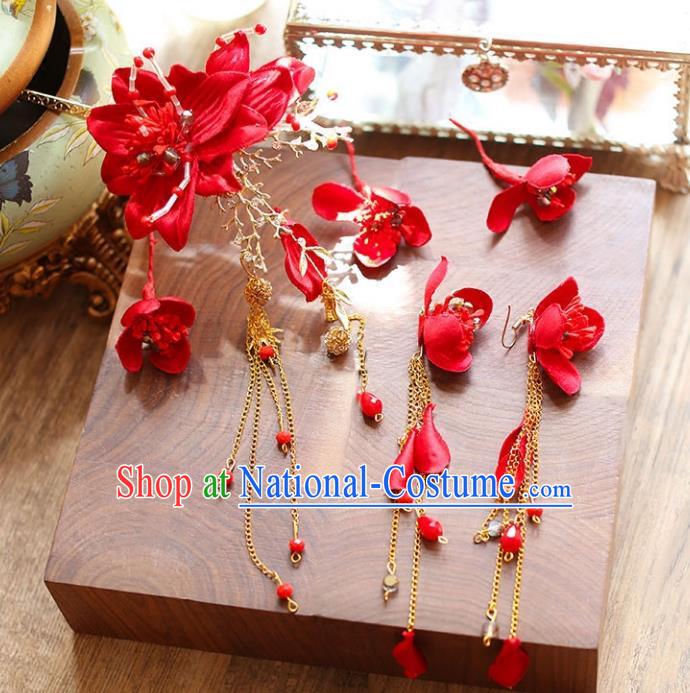 Chinese Hair Jewelry Accessories Xiuhe Suit Hairpins Headwear Headdress Hair Crown for Women