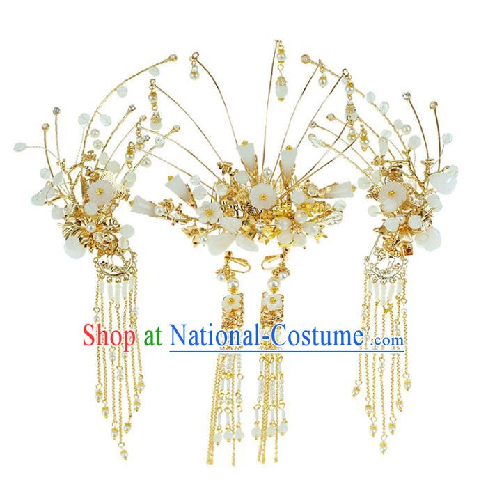 Chinese Hair Jewelry Accessories Xiuhe Suit Hairpins Headwear Headdress Hair Crown for Women