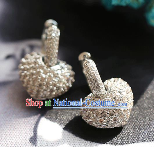 Chinese Traditional Bride Jewelry Accessories Crystal Earrings Wedding Eardrop for Women