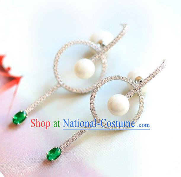 Chinese Traditional Bride Jewelry Accessories Pearls Earrings Wedding Eardrop for Women