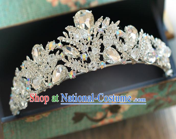 Chinese Traditional Wedding Hair Accessories Baroque Hair Clasp Bride Crystal Royal Crown for Women