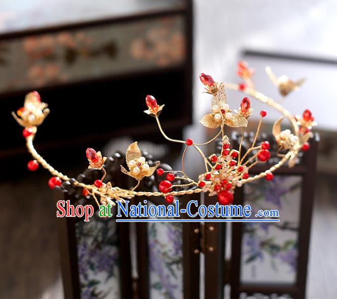 Chinese Hair Jewelry Accessories Xiuhe Suit Hairpins Headwear Headdress Hair Crown for Women