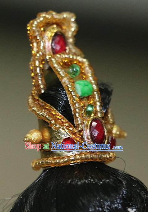 Chinese Traditional Silk Figurine Doll Hair Accessories Royal Highness Crown Headwear