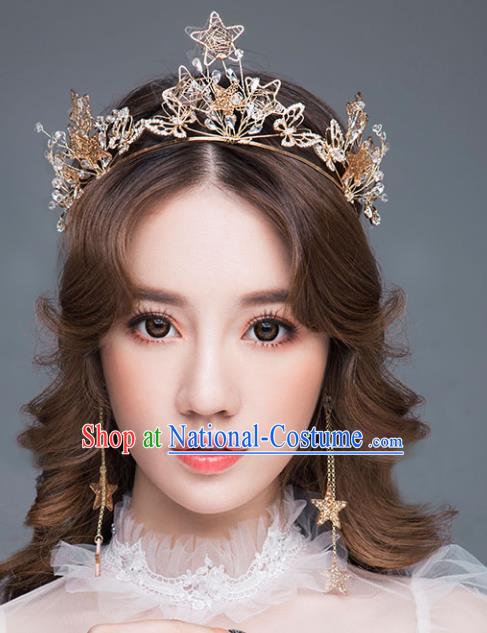 Chinese Traditional Wedding Hair Accessories Baroque Hair Clasp Bride Royal Crown for Women