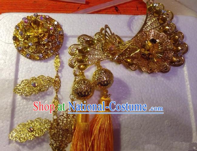 Chinese Traditional Ancient Princess Hair Accessories Handmade Hairpins Tassel Step Shake for Women