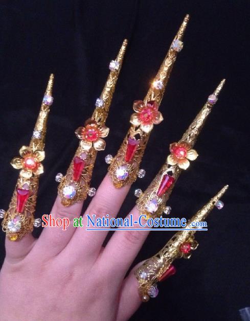 Chinese Traditional Wedding Finger Accessories Ancient Princess Nail Wrap for Women