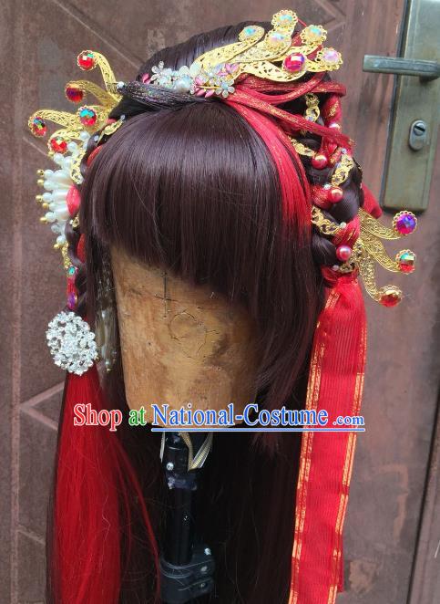 Chinese Ancient Style Hair Jewelry Accessories Cosplay Hairpins Headwear Headdress for Women