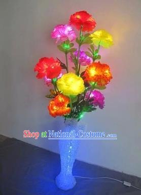 Chinese Traditional Electric LED Lantern Desk Lamp Home Decoration Colorful Flowers Lights