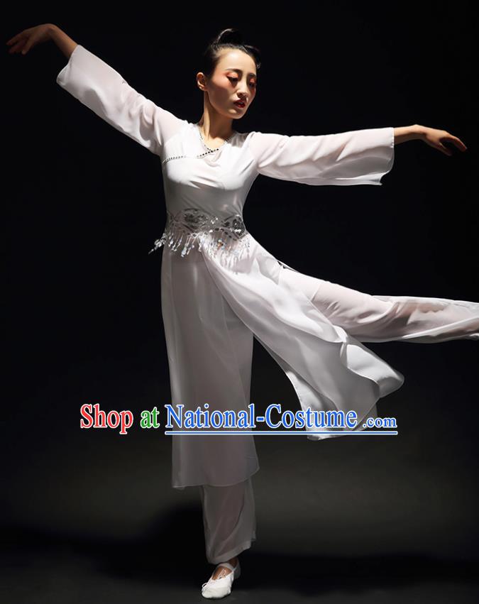 Traditional Chinese Yangge Fan Dancing Costume Modern Dance Dress Clothing