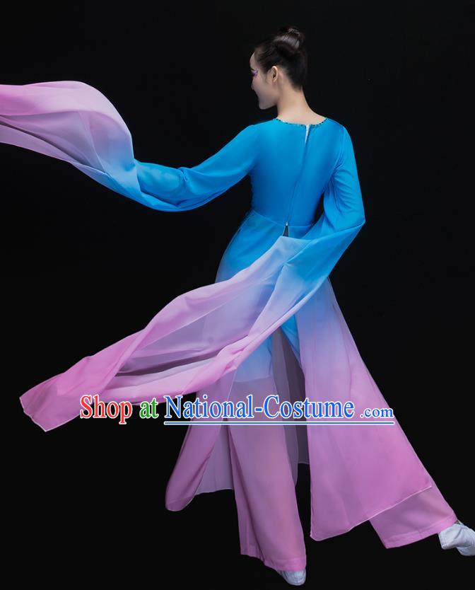 Traditional Chinese Yangge Fan Dancing Costume Modern Dance Dress Clothing