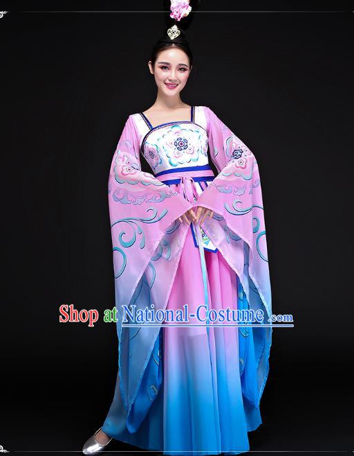 Traditional Chinese Yangge Fan Dancing Costume Modern Dance Dress Clothing