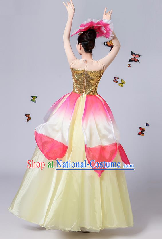 Traditional Chinese Yangge Fan Dancing Costume Classical Dance Modern Dance Dress Clothing