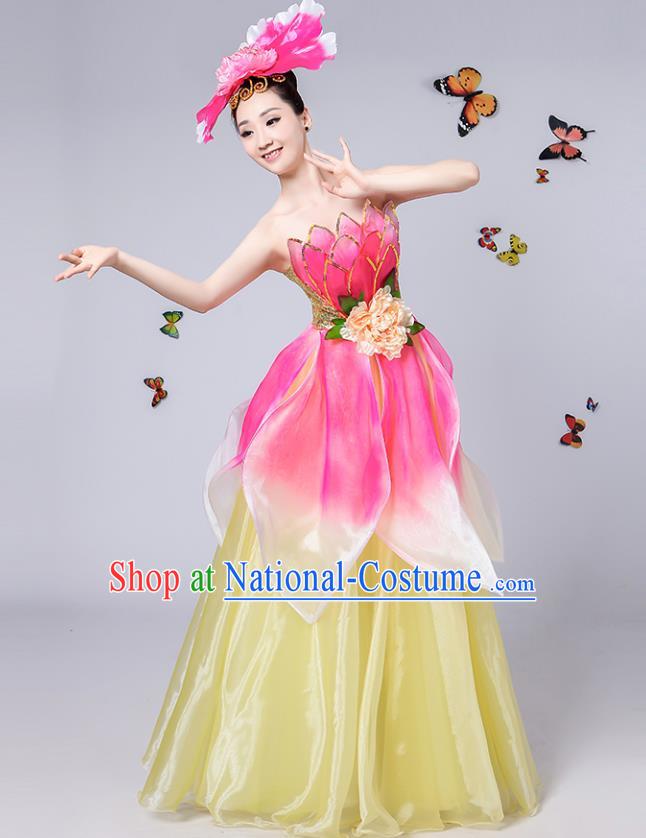 Traditional Chinese Yangge Fan Dancing Costume Classical Dance Modern Dance Dress Clothing