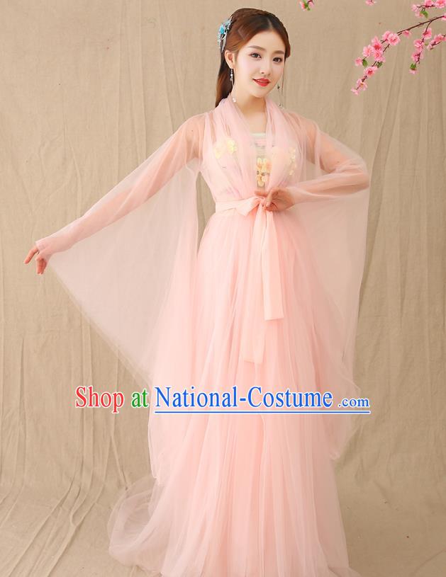 Traditional Chinese Tang Dynasty Palace Lady Hanfu Costume, China Ancient Princess Fairy Embroidered Clothing for Women