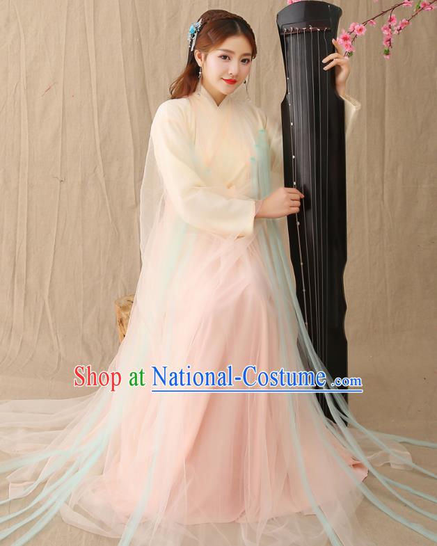 Traditional Chinese Han Dynasty Princess Hanfu Costume, China Ancient Fairy Embroidered Clothing for Women