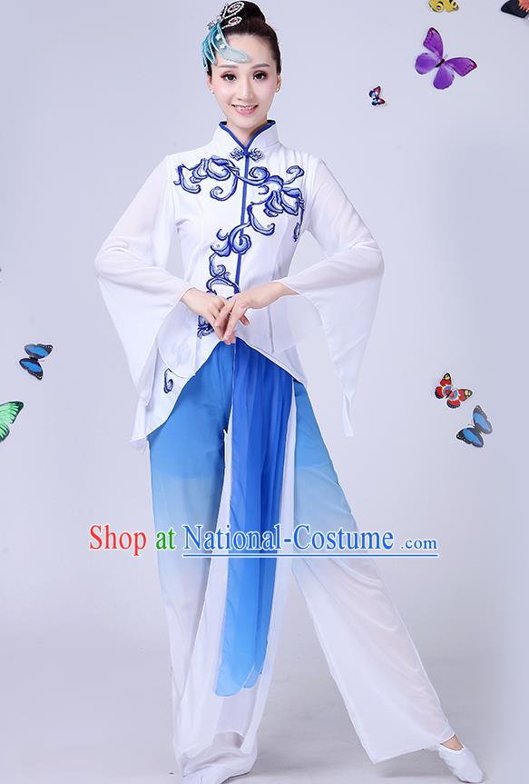 Traditional Chinese Yangge Fan Dancing Costume Classical Dance Modern Dance Dress Clothing