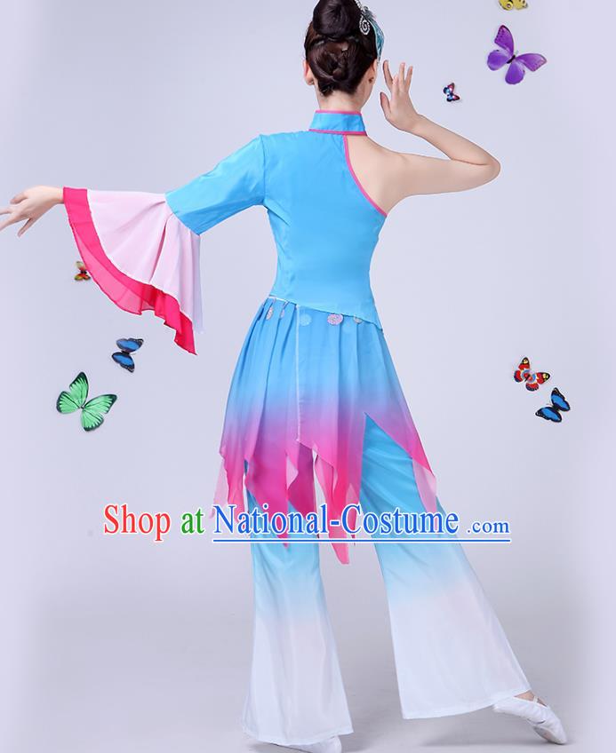 Traditional Chinese Yangge Fan Dancing Costume Classical Dance Modern Dance Dress Clothing