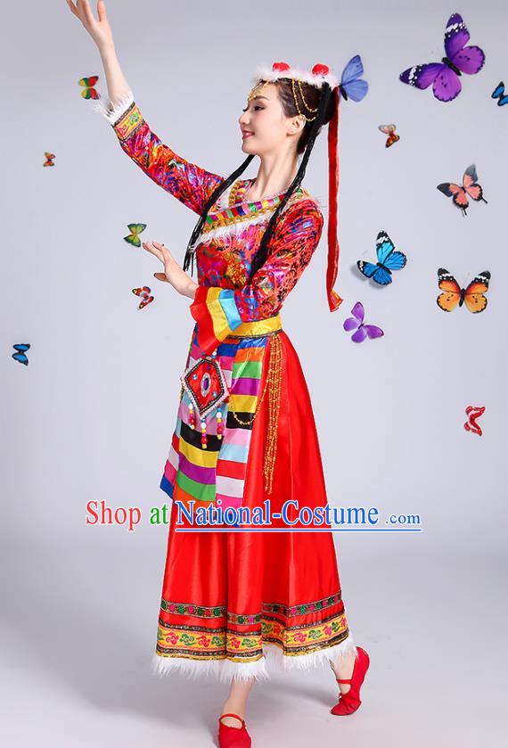 Traditional Chinese Yangge Fan Dancing Costume Classical Dance Modern Dance Dress Clothing