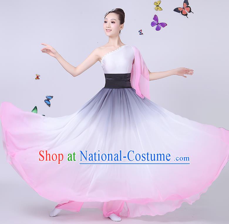 Traditional Chinese Yangge Fan Dancing Costume Classical Dance Modern Dance Dress Clothing