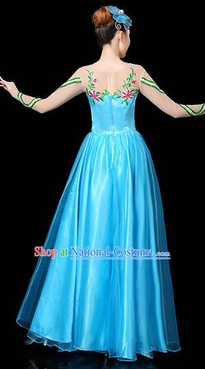 Traditional Chinese Yangge Fan Dancing Costume Classical Dance Modern Dance Dress Clothing