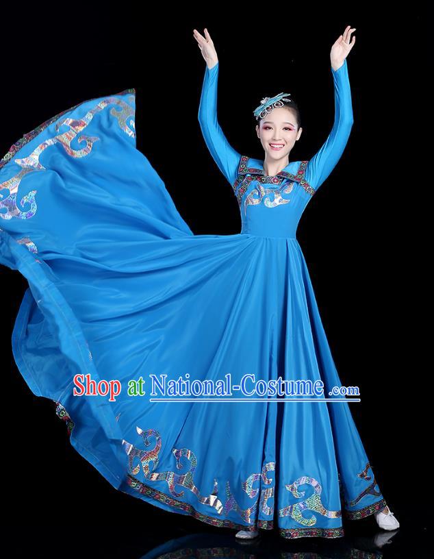 Traditional Chinese Yangge Fan Dancing Costume Classical Dance Modern Dance Dress Clothing