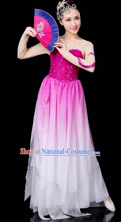 Traditional Chinese Yangge Fan Dancing Costume Classical Dance Modern Dance Dress Clothing