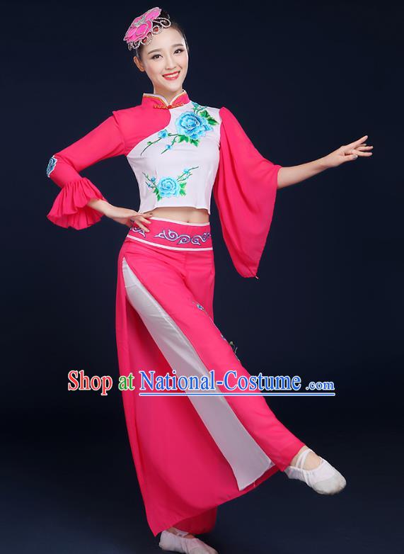 Traditional Chinese Yangge Fan Dancing Costume Classical Dance Modern Dance Dress Clothing