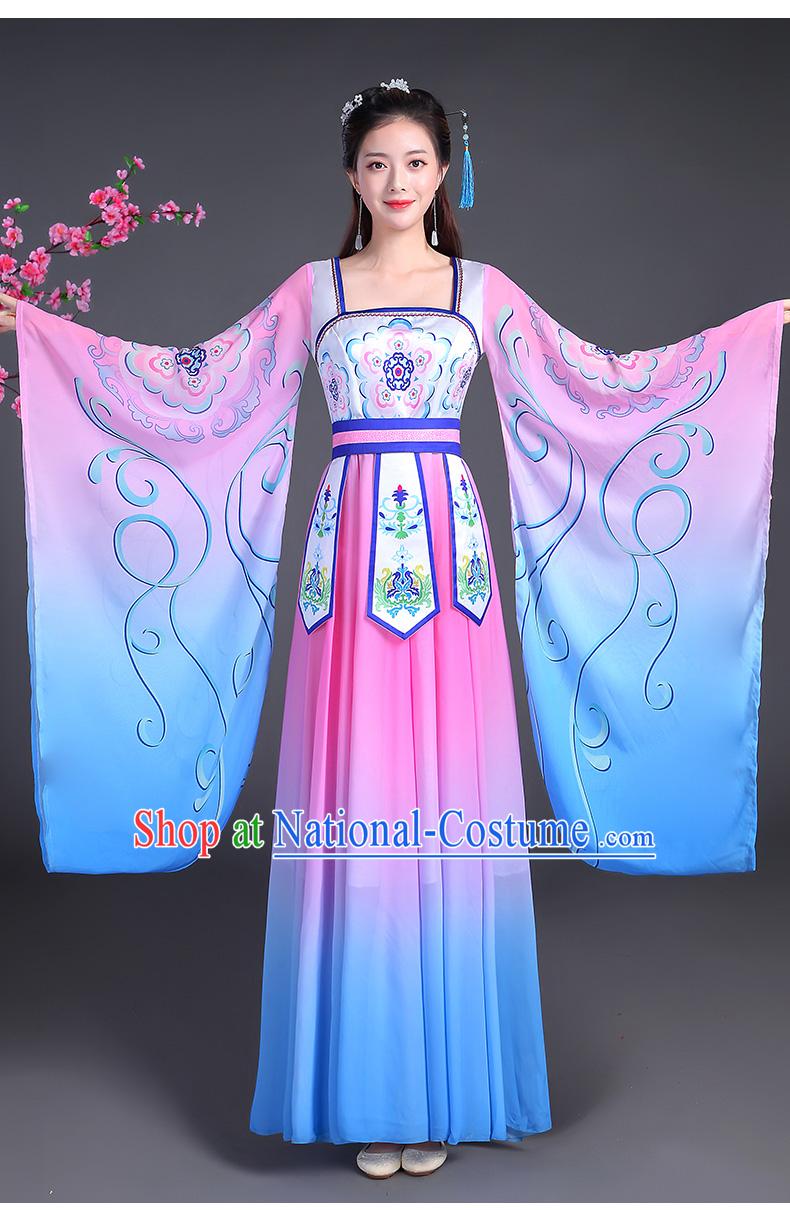 Tang Dynasty Palace Dancer Beauty Maid Wide Sleeve Dance Costume