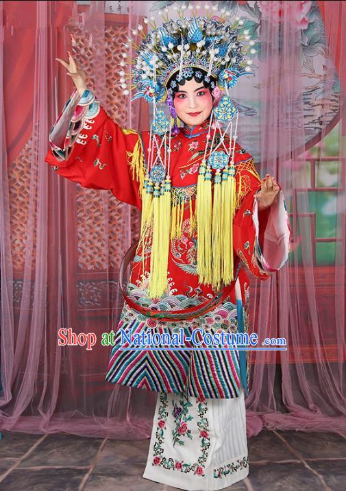 Chinese Beijing Opera Actress Costume Imperial Concubine Embroidered Cape, Traditional China Peking Opera Diva Embroidery Clothing