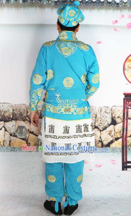 Traditional China Beijing Opera Costume Gifted Scholar Embroidered Robe and Hat Ancient Chinese Peking Opera Embroidery Clothing