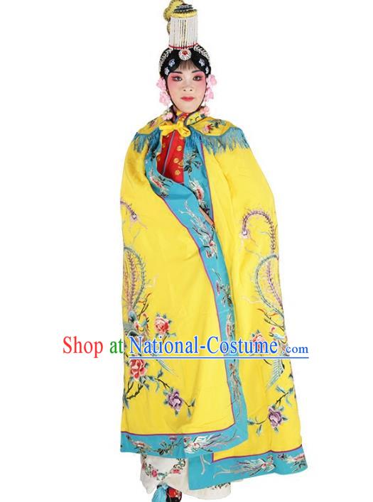 Chinese Beijing Opera Actress Costume Embroidered Cloak, China Peking Opera Young Lady Embroidery Clothing