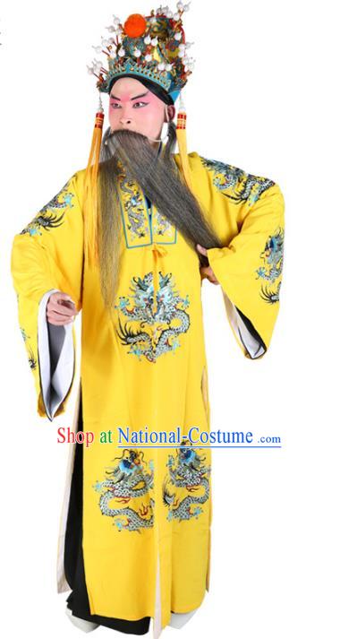 Chinese Beijing Opera Royal Highness Costume Embroidered Robe, China Peking Opera Prime Minister Embroidery Gwanbok Clothing