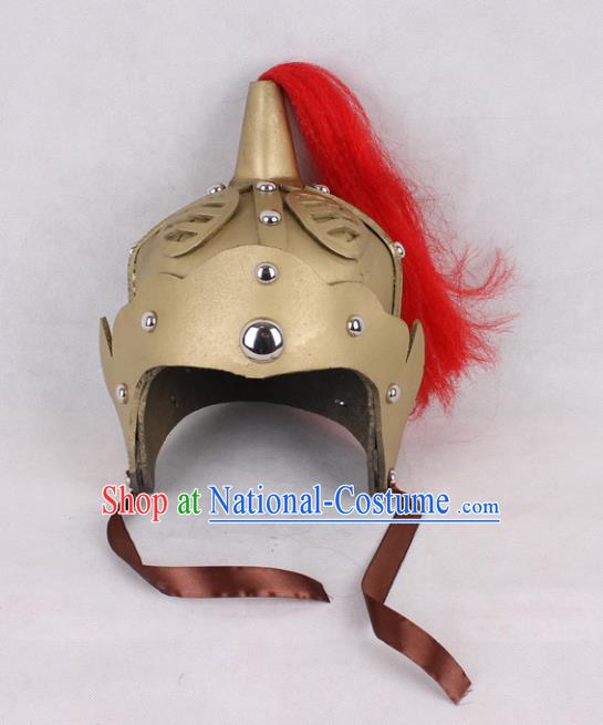 Asian Chinese Beijing Opera General Hats, Traditional China Peking Opera Soldier Helmet Headwear