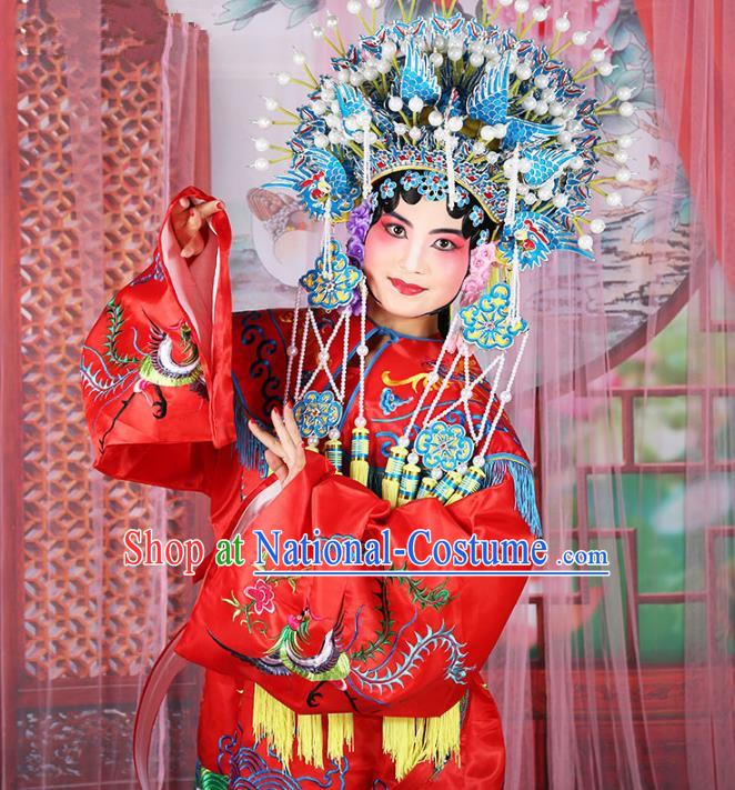 Traditional China Beijing Opera Costume Gifted Scholar Embroidered Robe and Hat Ancient Chinese Peking Opera Embroidery Clothing