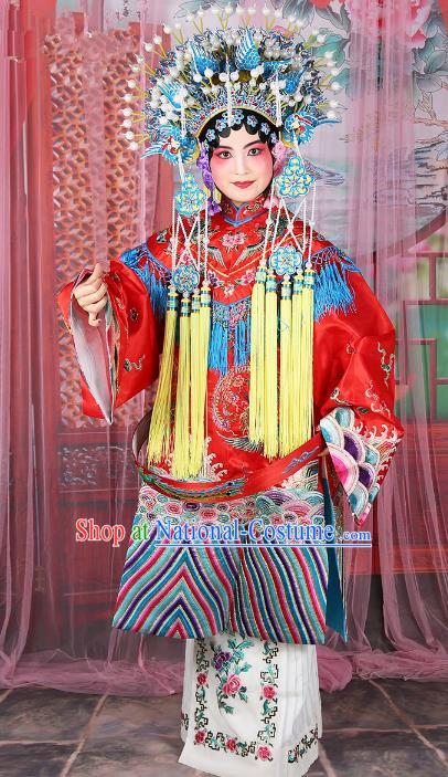 Chinese Beijing Opera Actress Imperial Concubine Embroidered Costume, China Peking Opera Young Lady Embroidery Clothing