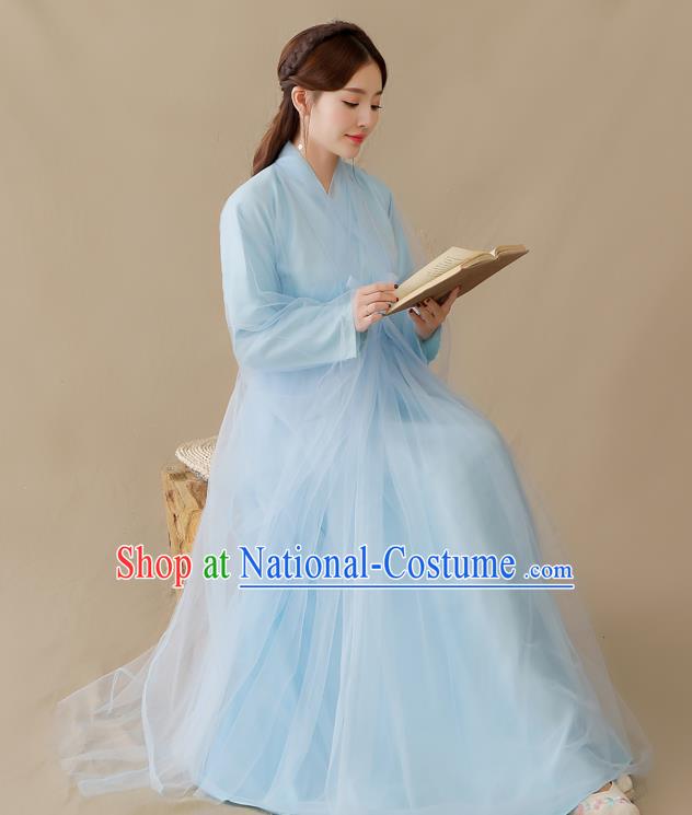 Traditional Chinese Ancient Palace Lady Fairy Costume, China Han Dynasty Princess Hanfu Clothing for Women