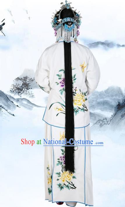 Traditional China Beijing Opera Costume Gifted Scholar Embroidered Robe and Hat Ancient Chinese Peking Opera Embroidery Clothing