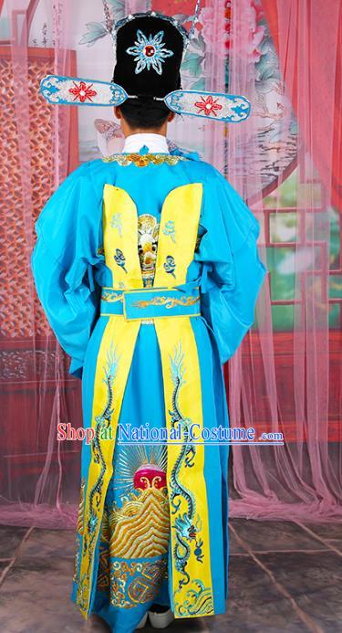 Traditional China Beijing Opera Costume Gifted Scholar Embroidered Robe and Hat Ancient Chinese Peking Opera Embroidery Clothing