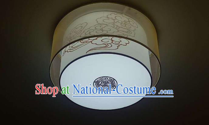 Traditional Chinese Handmade Sheepskin Painting Auspicious Clouds Palace Lantern China Ceiling Palace Lamp