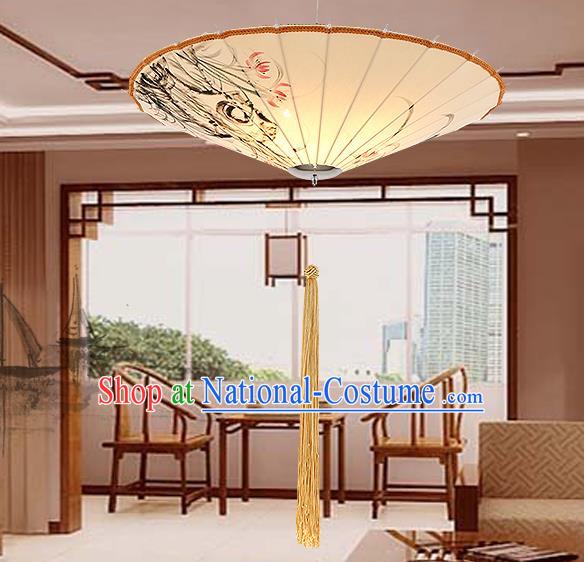 Traditional Chinese Handmade Painting Orchid Palace Lantern China Ceiling Palace Lamp