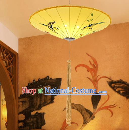 Traditional Chinese Handmade Painting Flowers Birds Palace Lantern China Ceiling Palace Lamp