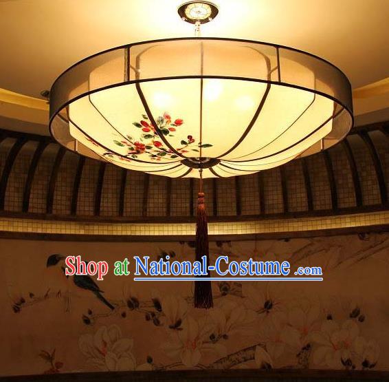 Traditional Chinese Handmade Painting Flowers Palace Lantern China Ceiling Palace Lamp