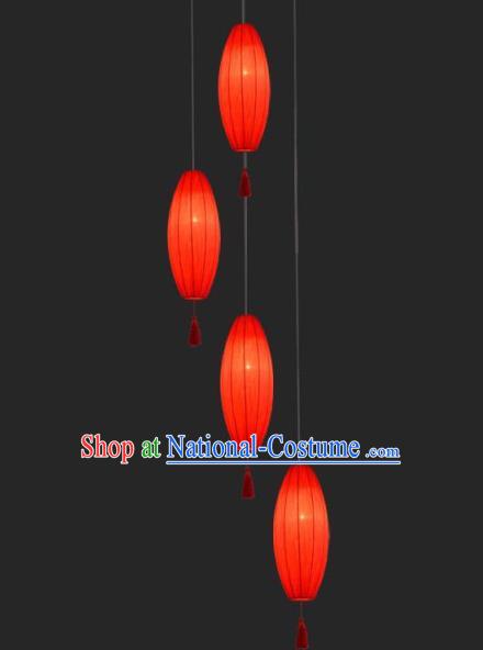 Traditional Chinese Handmade Red Cloth Palace Lantern China Ceiling Palace Lamp