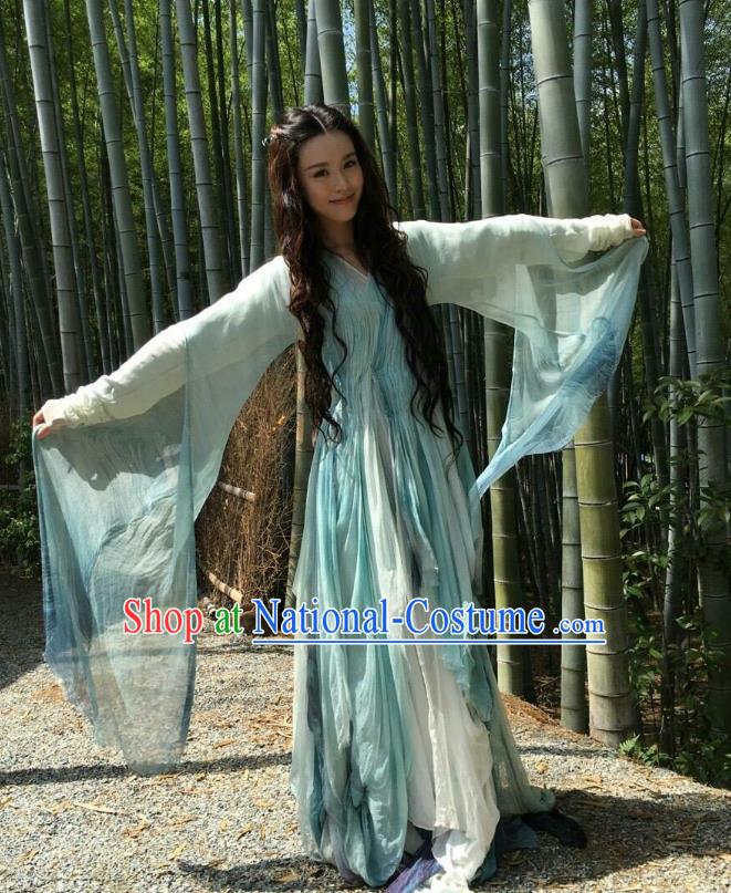 Traditional Ancient Chinese Tang Dynasty Fairy Palace Princess Embroidered Costume for Women