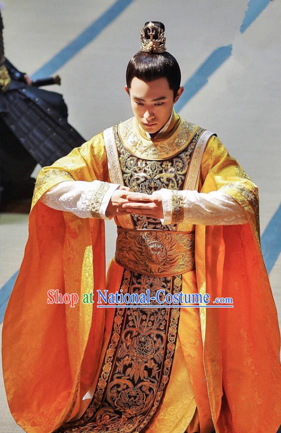 Traditional Chinese Tang Dynasty Imperial Prince Clothing Ancient Nobility Childe Embroidered Costume for Men